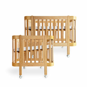 Detská antirefluxná rastúca postieľka Nika Duo - prírodné drevo