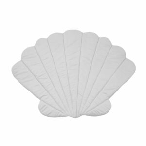 Hracia podložka velvet Mušľa - svetlosivá - VÝPREDAJ