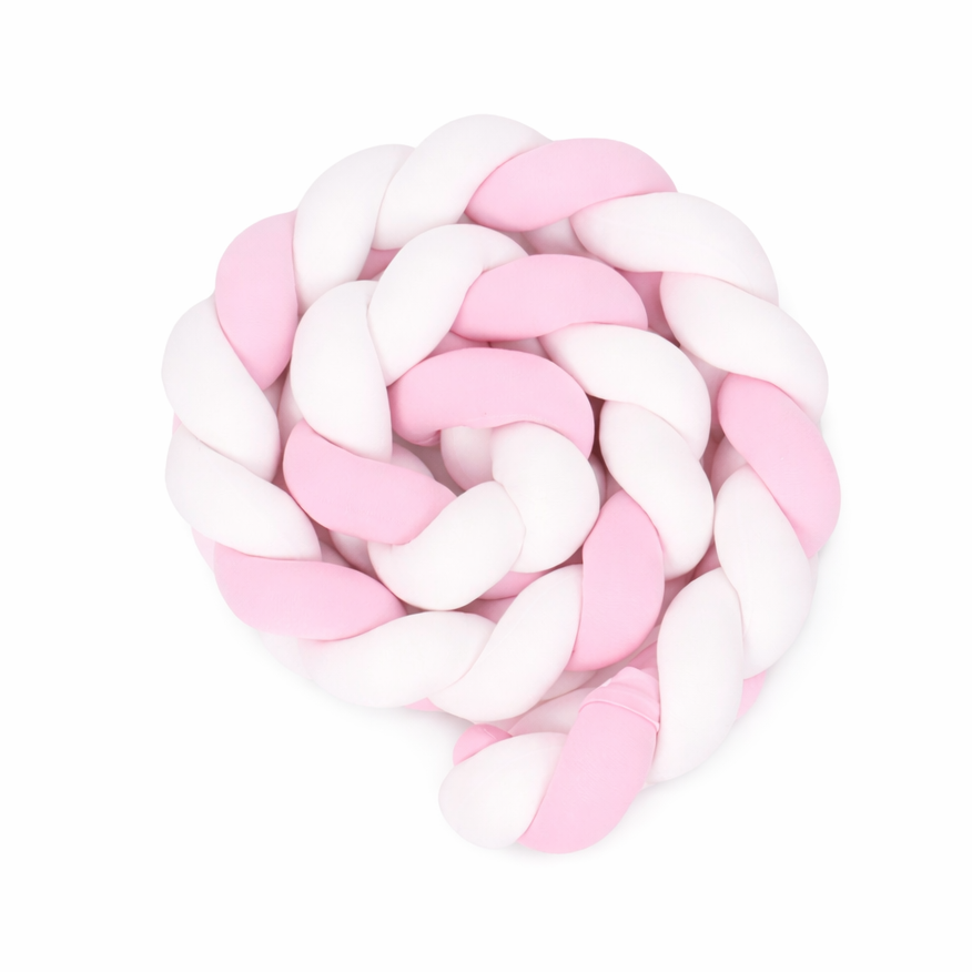 Pletenec - viacfarebný - ružovobiely - SMART BED 72/NIKA BABY (250 + 50 cm) - VÝPREDAJ