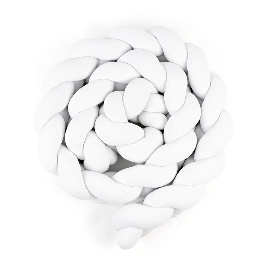 Pletenec - biely - SMART BED 60 (230 + 50 cm) - VÝPREDAJ