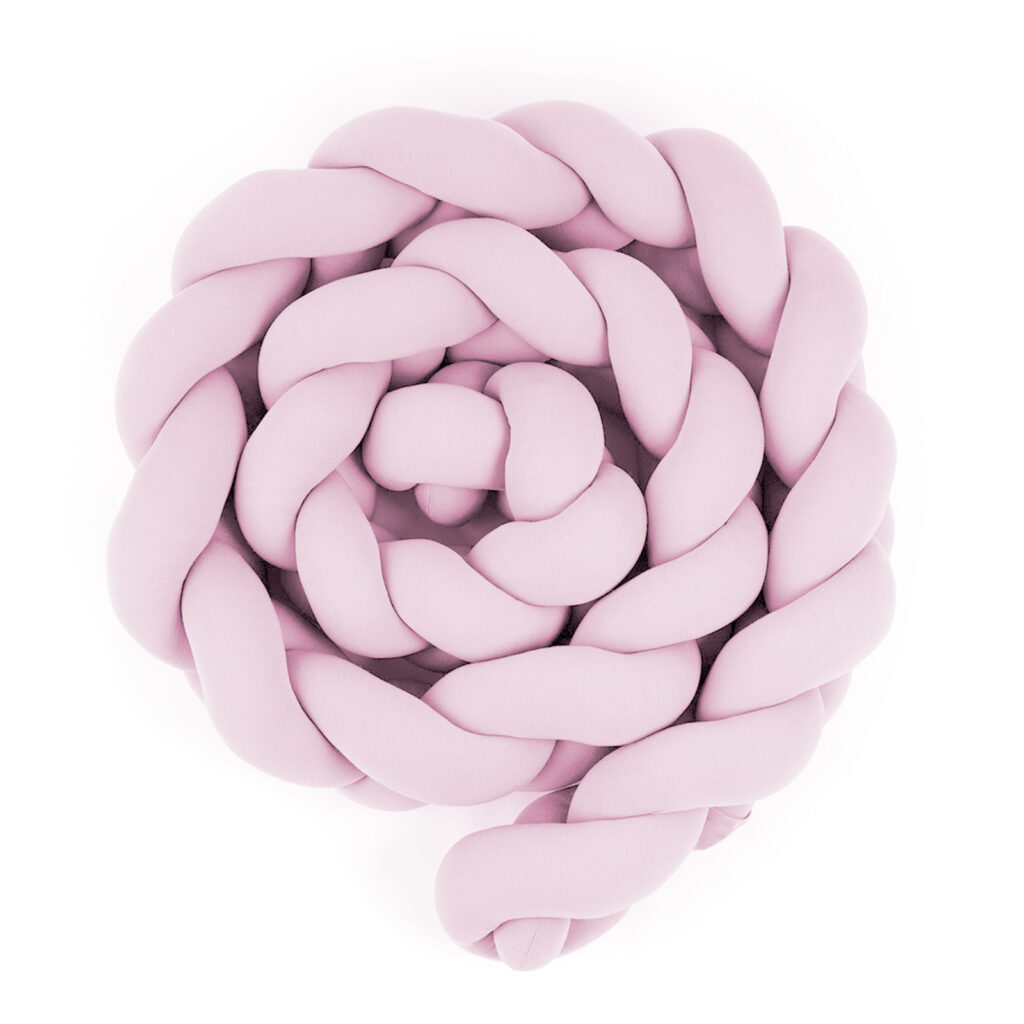 Pletenec - viacfarebný - ružový - SMART BED 72/NIKA BABY (250 + 50 cm) - VÝPREDAJ