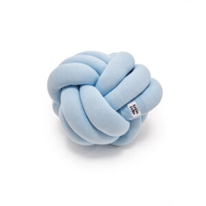 Pletený vankúš Ball - baby modrá - VÝPREDAJ