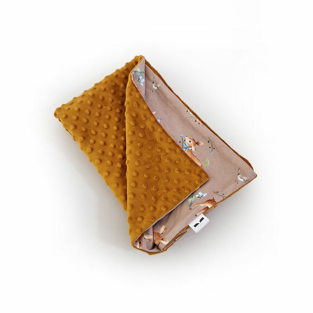 Detská plyšová deka - hočicová/srnky na hnedom - VÝPREDAJ Detská plyšová deka - hočicová/srnky na hnedom - VÝPREDAJ