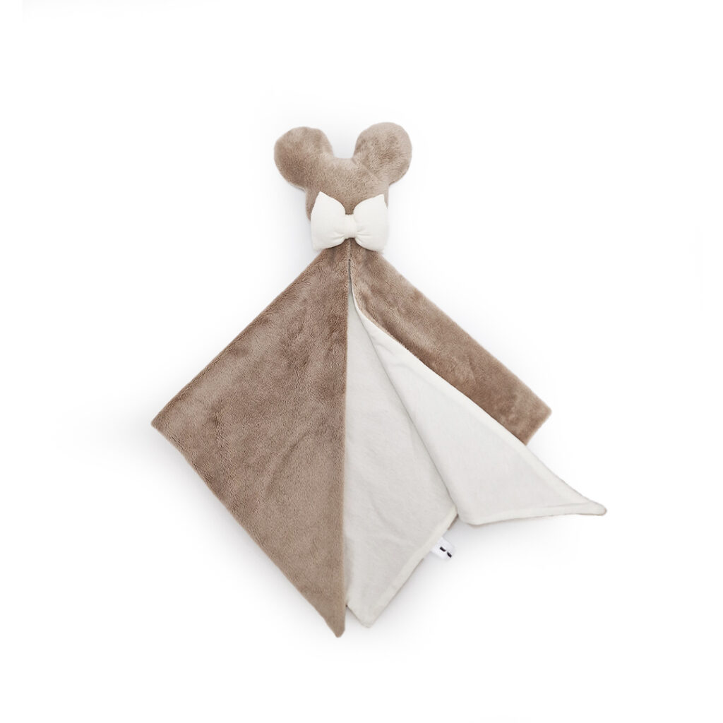 Plyšový mojkáčik - béžová/smotanová - VÝPREDAJ