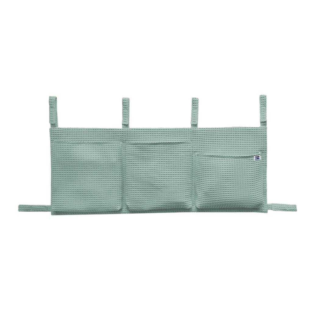 Univerzálny vafle organizér na detskú postieľku - M - starozelená - VÝPREDAJ