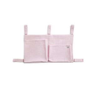 Univerzálny vafle organizér na detskú postieľku - S - púdrová - VÝPREDAJ