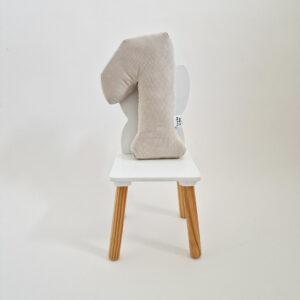 Vankúš velvet písmeno 1 - svetlá béžová - VÝPREDAJ