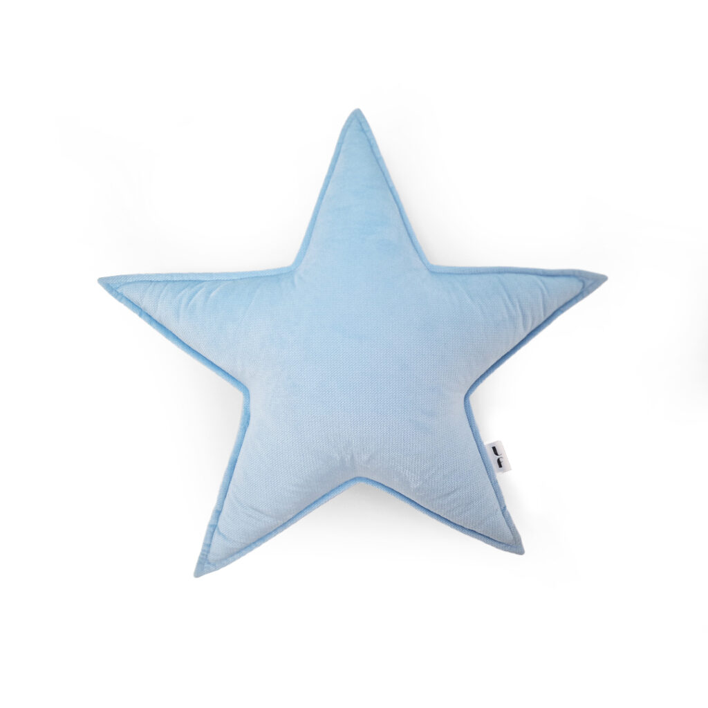 Vankúš Hviezda velvet - modrá - VÝPREDAJ