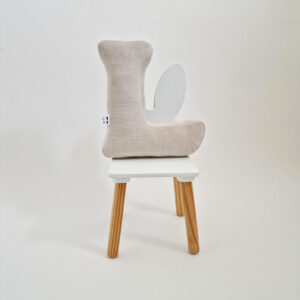 Vankúš velvet písmeno H - svetlá béžová - VÝPREDAJ