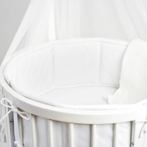 Velvet mantinel do postieľky SMART BED 60 - biela - VÝPREDAJ