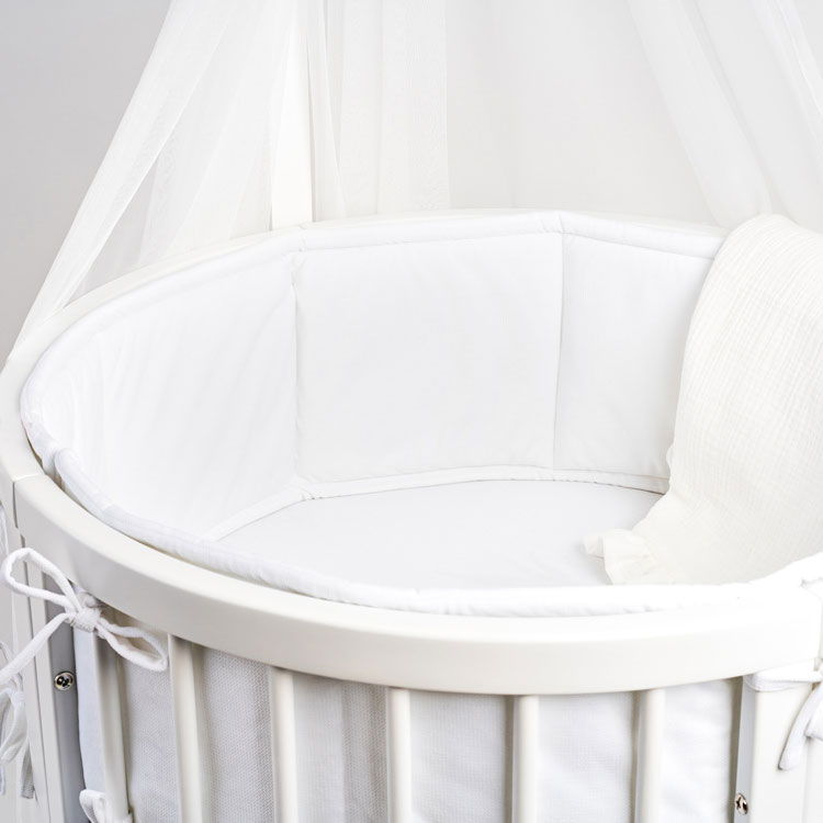 Velvet mantinel do postieľky SMART BED 60 - biela - VÝPREDAJ Velvet mantinel do postieľky SMART BED 60 - biela - VÝPREDAJ